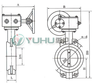 D371X軟密封對夾蝶閥 (蝸輪傳動(dòng)) 
